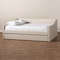 Baxton Studio Haylie Beige Queen Size Daybed with Roll-Out Trundle Bed 158-9679 - alternate 8